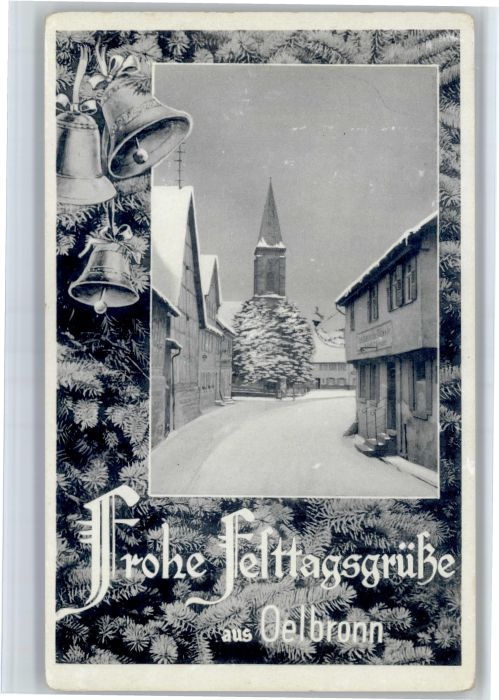 oelbronn elbronn Weihnachtskarte Glocke
