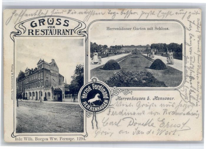 Herrenhausen Hannover Restaurant Garten Schloss Siegel