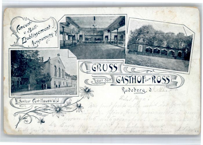 Radeberg Sachsen Gasthof zum Ross Etablissement