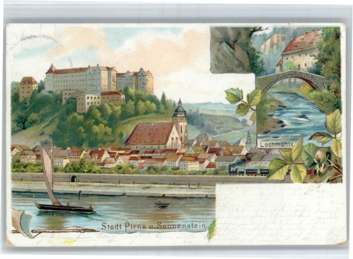 Pirna Elbe Sachsen Sonnenstein  Lochmuehle