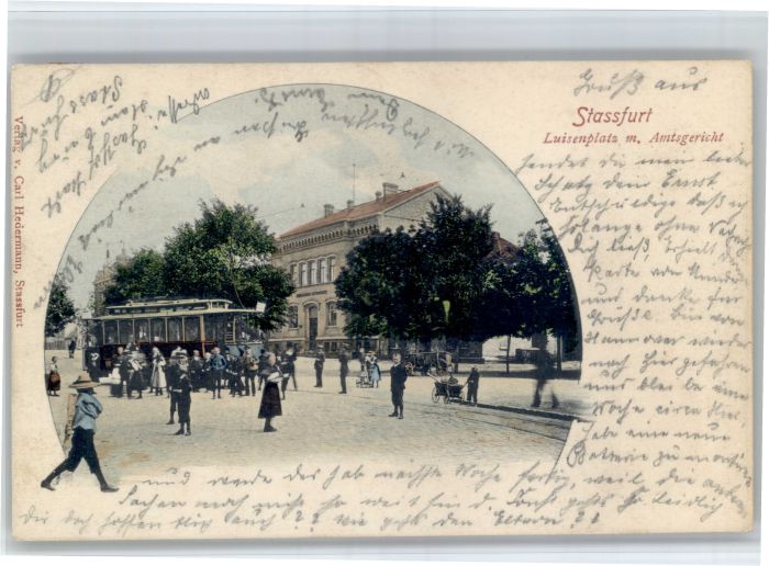 Stassfurt Strassenbahn Luisenplatz Amtsgericht