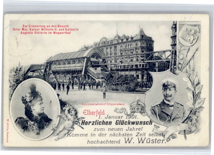 Elberfeld Wuppertal Elberfeld Kaiser Wilhelm II Kaiserin Augusta Viktoria Wupper