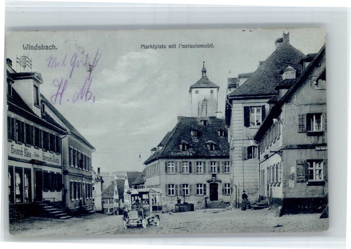 Windsbach Marktplatz Postautomobil