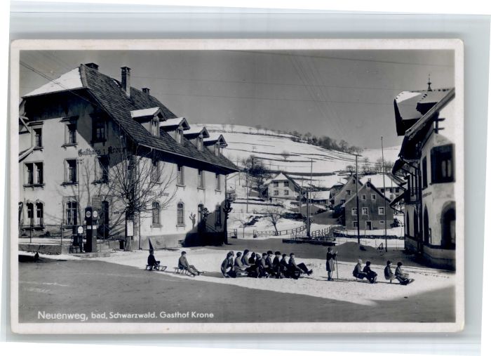 Neuenweg Schwarzwald Gasthof Krone Schlittenfahrt