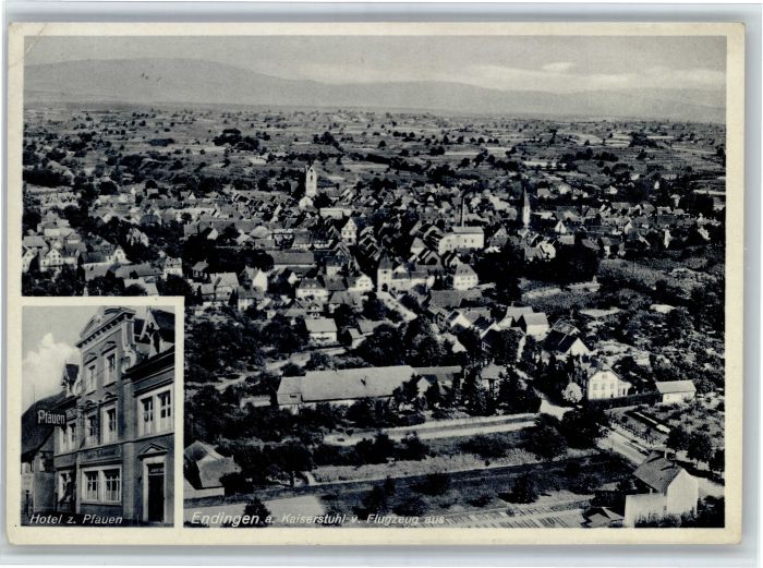 Endingen Kaiserstuhl Baden Fliegeraufnahme Hotel zum Pfauen
