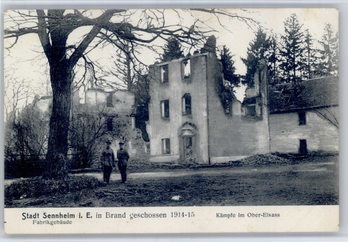 Sennheim Elsass Fabrikgebäude Zerstörung *