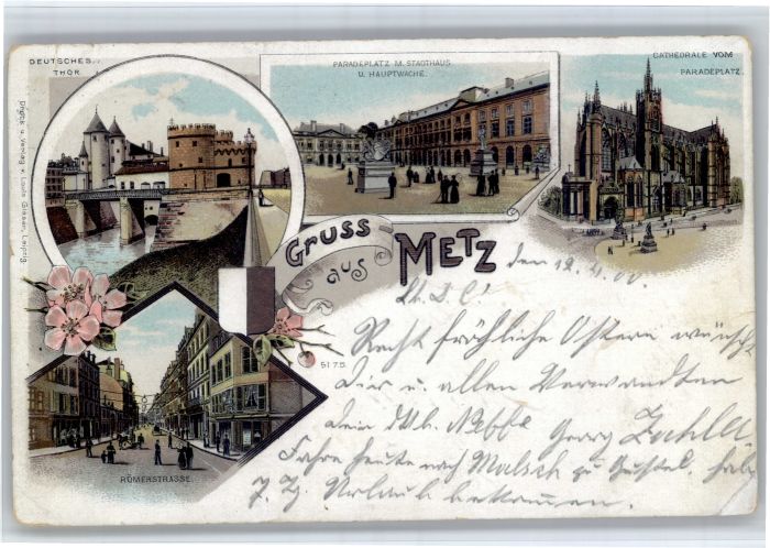 Metz 57 Moselle Metz Deutsches Tor Paradeplatz Stadthau