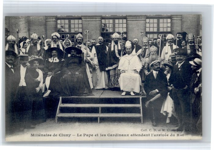 Cluny Millenaire Pape Cardinaux Attendant Roi