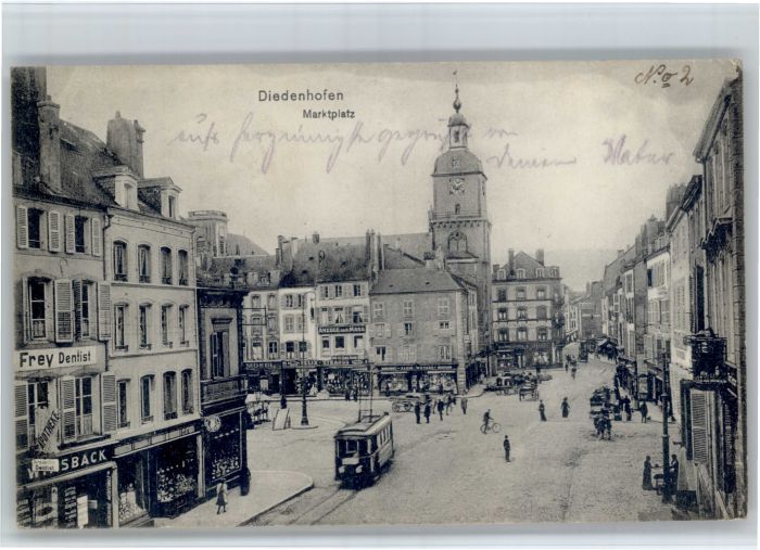 Diedenhofen Strassenbahn Marktplatz