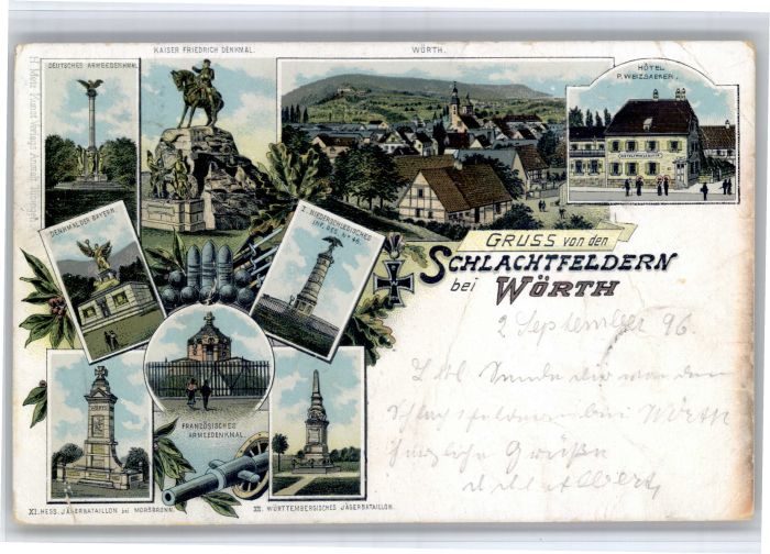 Woerth Elsass chlachtfeld Denkmal Hotel