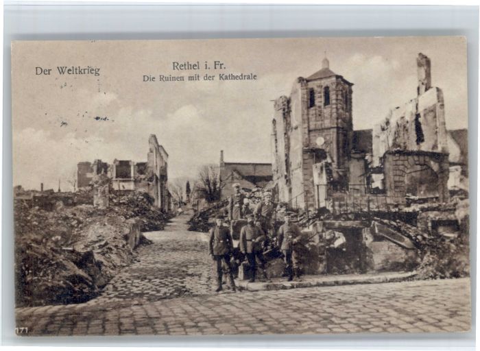 Rethel Ardennes Rethel Kathedrale Ruine Zerstörung