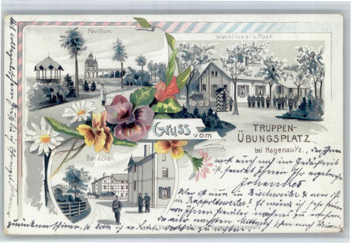 Hagenau Elsass Truppenübungsplatz Pavillon Wachtlokatl