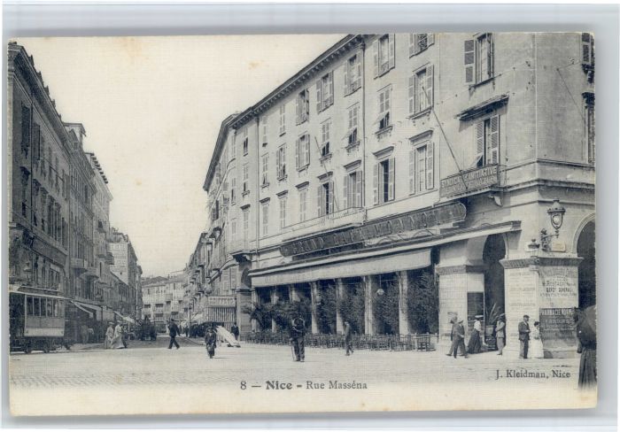 Nice Alpes Maritimes Nice Rue Massena Strassenbahn