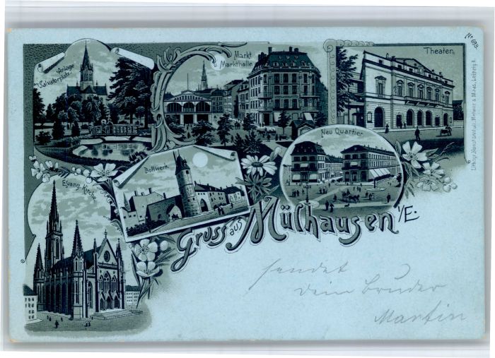 Muelhausen Elsass arkt Markthalle Theater Bollwerk Kirche