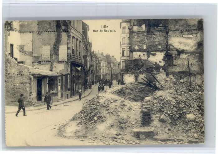 Lille Nord Lille Rue Roubaix Zerstörung