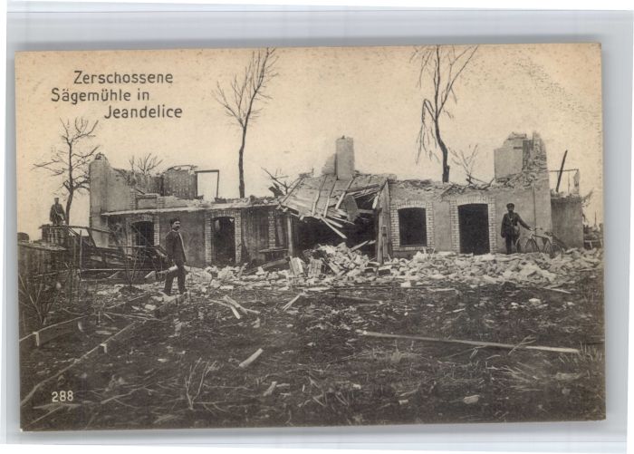 Jeandelize Zerschossene Sägemühle Zerstörung WK1 *