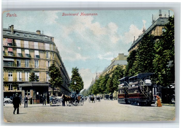 Paris Strassenbahn Boulevard Hausmann