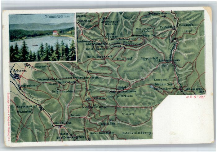 Achern Baden Panoramakarte Mummelsee