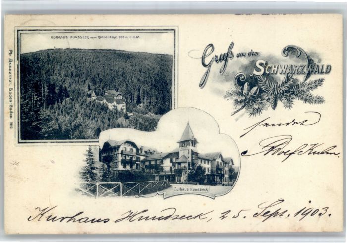 Hundseck 900m Buehl BW Kurhaus Hundseck