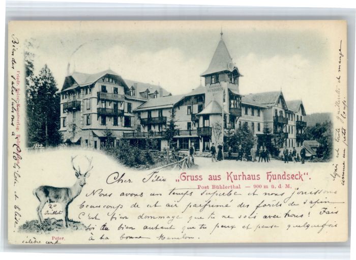 Hundseck 900m Buehl BW Kurhaus Hundseck