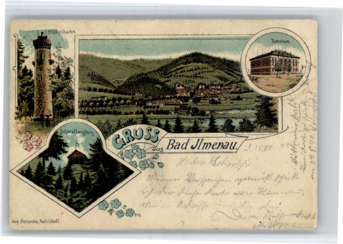 Ilmenau Thueringen ad Ilmenau Kickelhahn Technikum Schwalbenstein