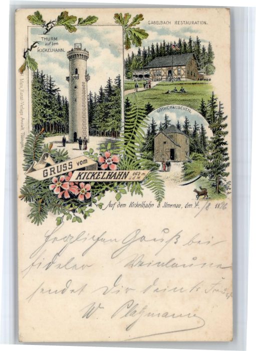 Ilmenau Thueringen ickelhahn Gabelbach Restauration Goethehaus