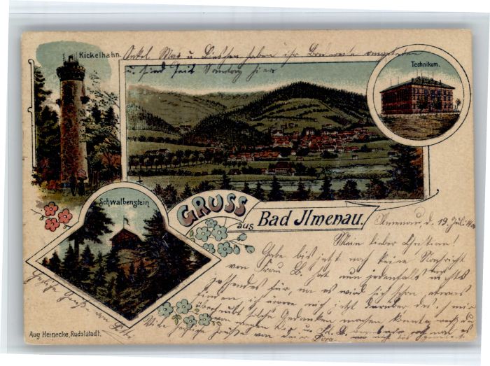 Ilmenau Thueringen ad Ilmenau Kickelhahn Technikum Schwalbenstein