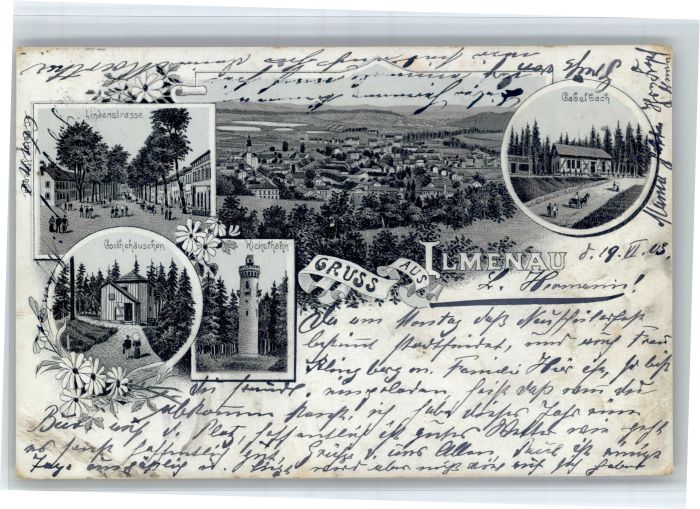 Ilmenau Thueringen indenstrasse Goethehaus Kickelhahn Gabelbach