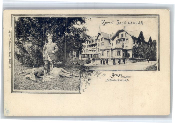 Sand Buehl urhaus Sand Jaeger Hirsche *