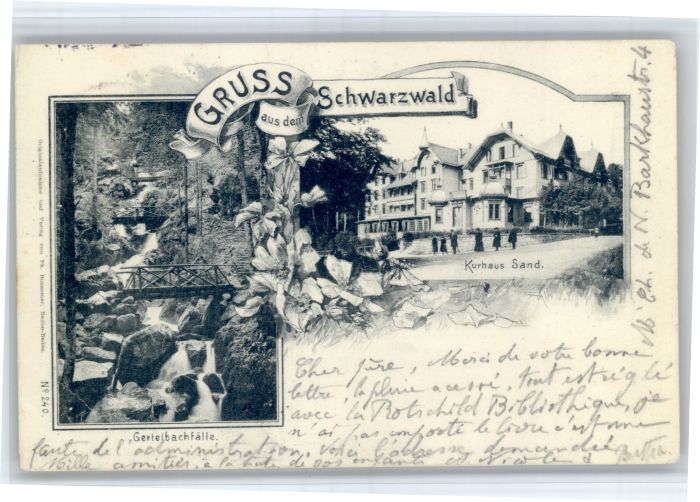 Sand Buehl ertelbachfaelle Kurhaus Sand x