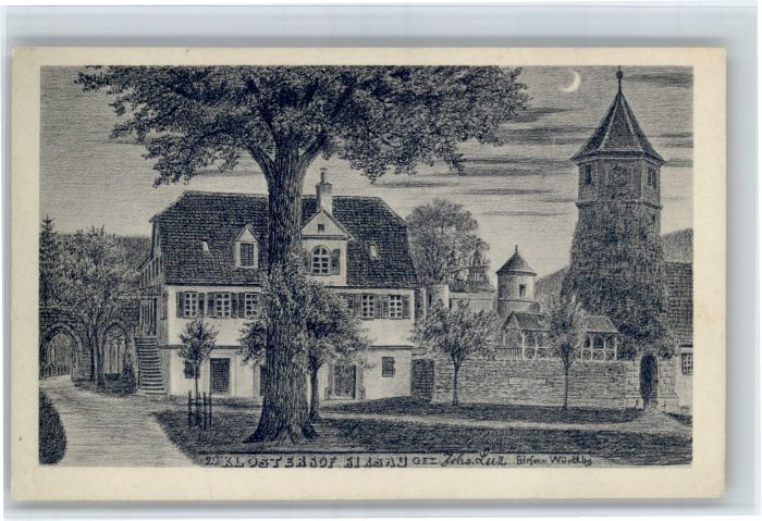 Hirsau Klosterhof Kuenstler Johs. Luz