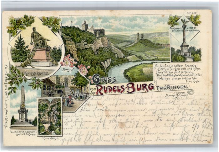 Rudelsburg Bismarckdenkmal Burghof