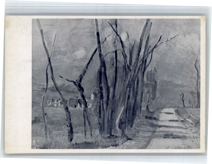 oetlingen Weil Rhein oetlingen [?] oelgemaelde Adolf Struebe Weg nach oetlingen