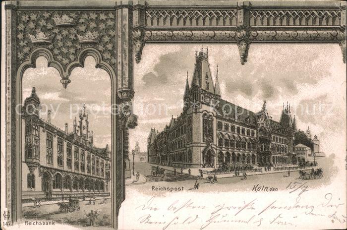 Koeln Rhein Reichspost Reichsbank