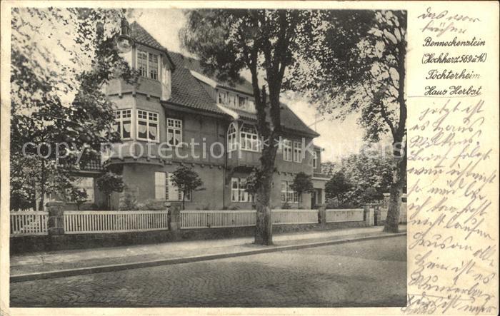 Benneckenstein Toechterheim Haus Herbst
