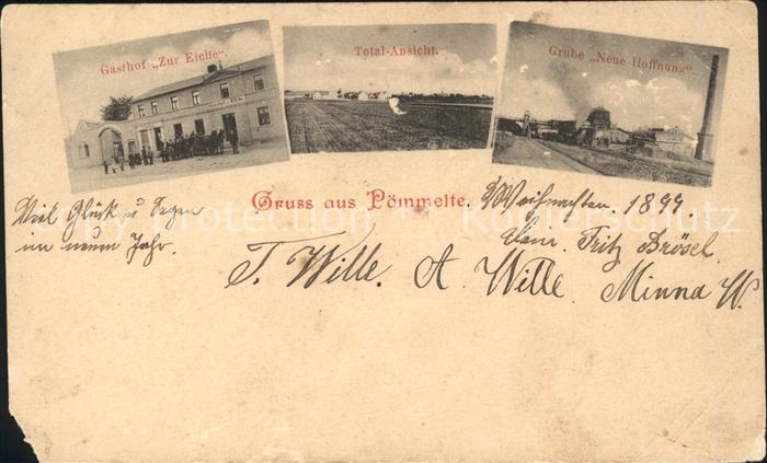 Poemmelte Gasthof Zur Eiche Total Amsicht Grube Neue Hoffnung