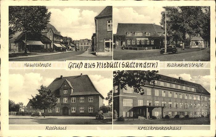 Niebuell Hauptstrasse Bahnhofstrasse Rathaus Kreiskrankenhaus