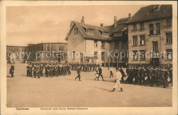 Cuxhaven Nordseebad Seedeich und kleine Wettern-Kaserne