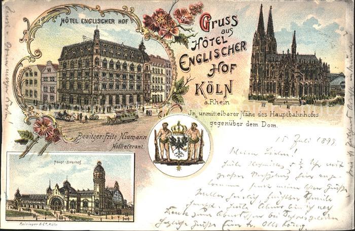 Koeln Rhein Hotel Englischer Hof Hauptbahnhof