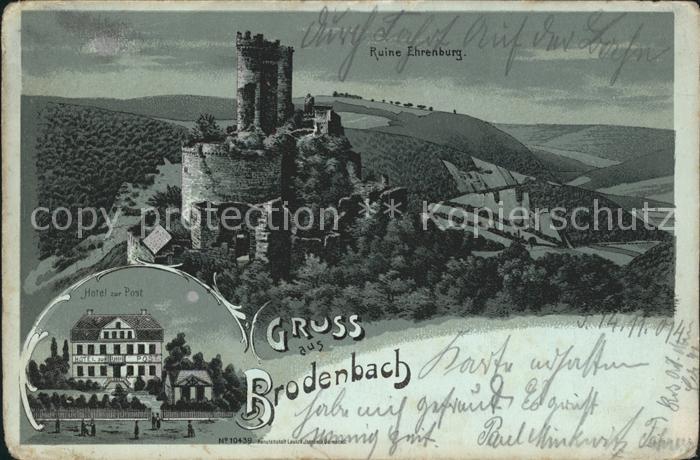 Brodenbach Mosel Rheinland-Pfalz Ruine Ehrenburg Hotel zur Post