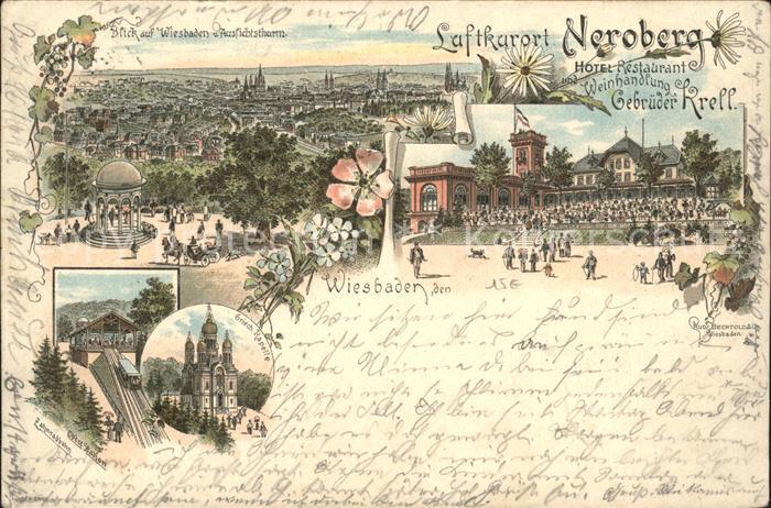 Wiesbaden Luftkurort Neroberg Hotel Restaurant Weinhandlung Gebrueder Kreff