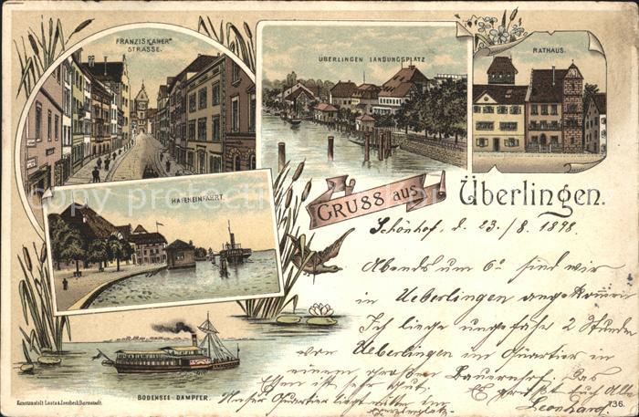 ueberlingen Bodensee Franziskamer Strasse Landungsplatz Rathaus Hafeneinfahrt Da