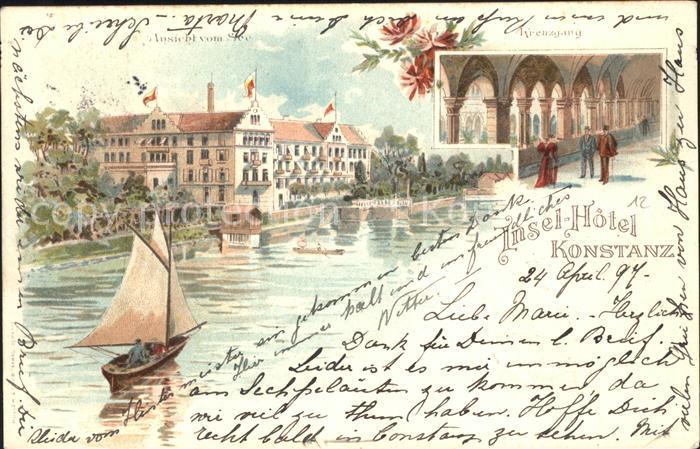 Konstanz Bodensee Ansicht vom See Insel Hotel Kreuzgang