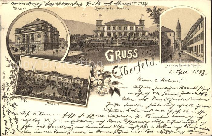 Elberfeld Wuppertal Zoologischer Garten Theater Neue reformirte Kirche Haardt