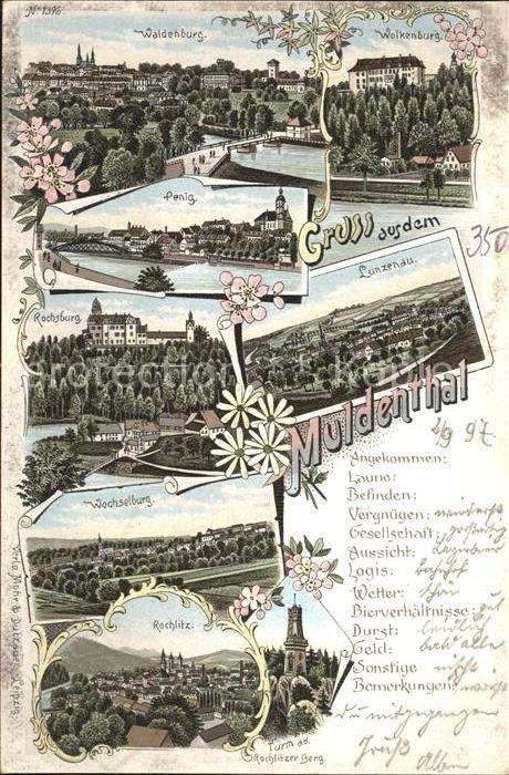 Muldenthal Waldenburg Wolkenburg Penig Lunzenau Rochsburg Wechselburg