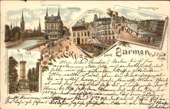 Barmen Wuppertal Hotel Landsknecht Neuenweg Berlinerstrasse Toellethurm