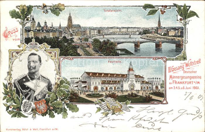 Frankfurt Main Festhalle II. Gesang Wettstreit Deutscher Maennergesangvereine