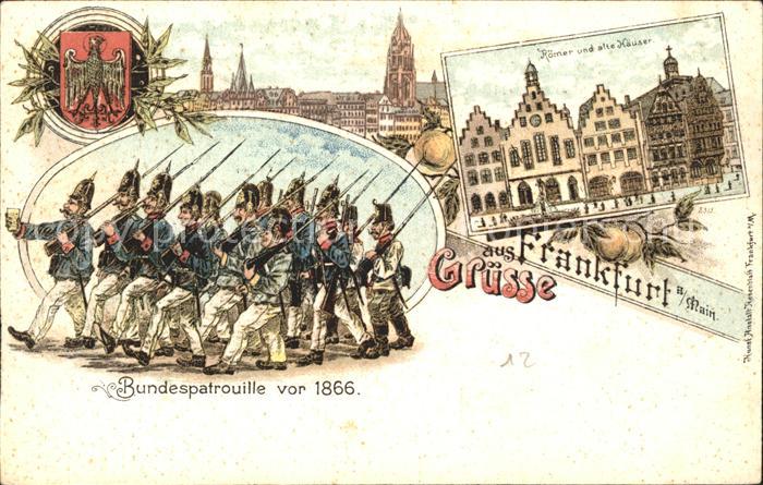 Frankfurt Main Bundespatrouille Roemer alte Haeuser