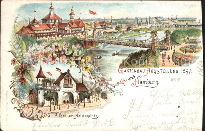 Hamburg Gartenbau-Ausstellung Thor am Holstenplatz