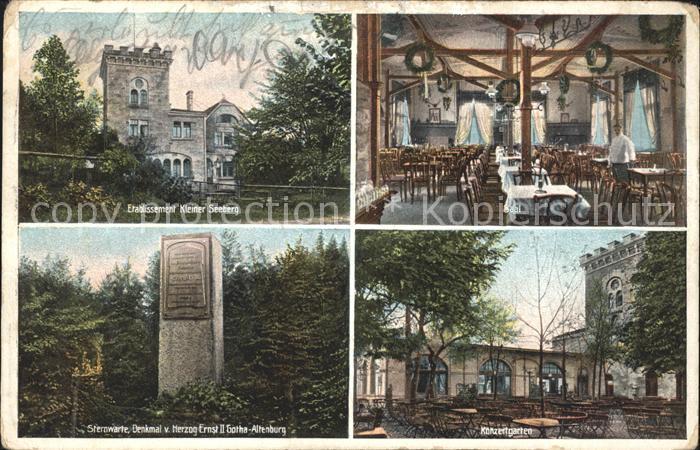 Gotha Thueringen Etablissement Kleiner Seeburg Sternwarte Denkmal v. Herzog Erns